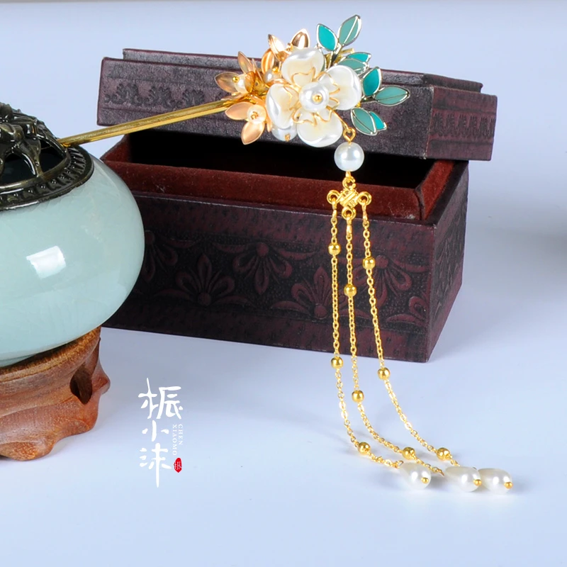 手工diy 古风发簪材料包桭小沫洛城简约头饰汉服古典日常中国风