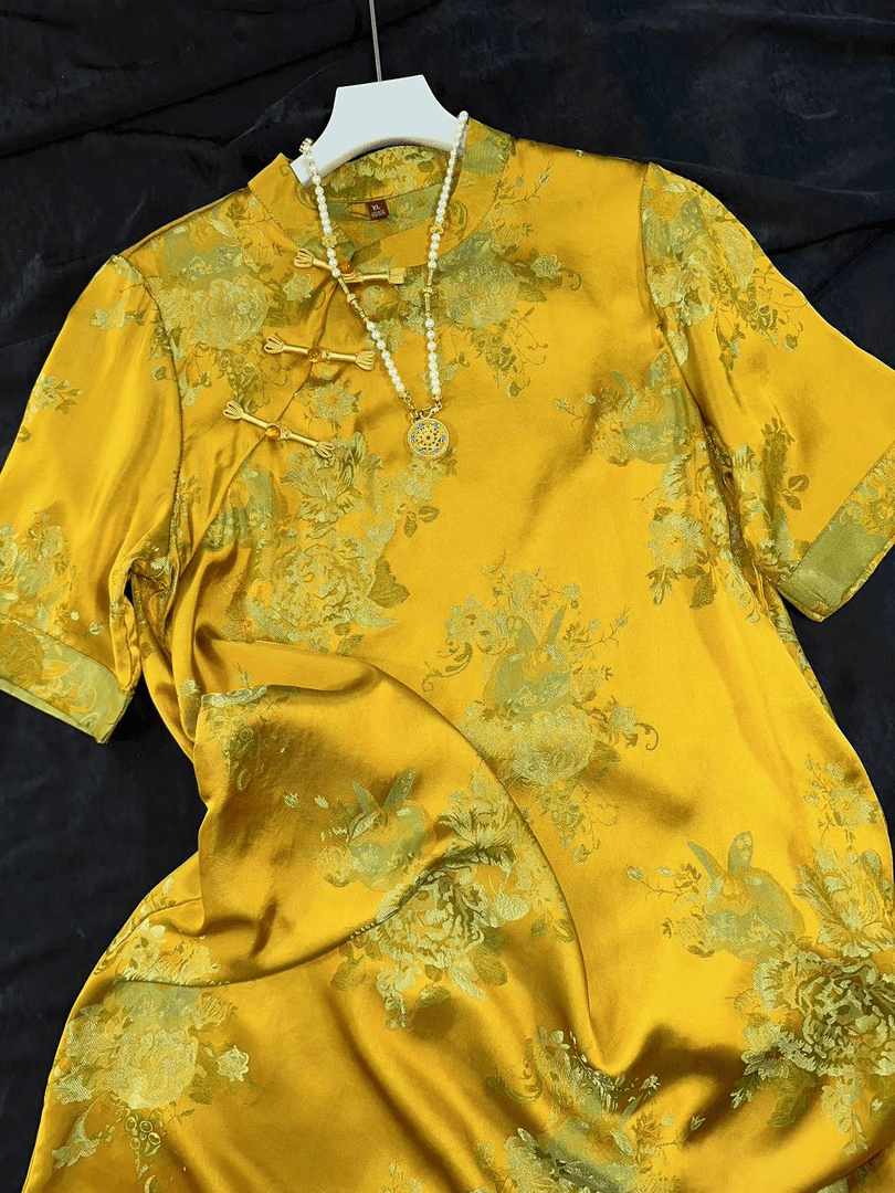 2223-常熟新中式气质国风夏秋季中长款日常中国风连衣裙