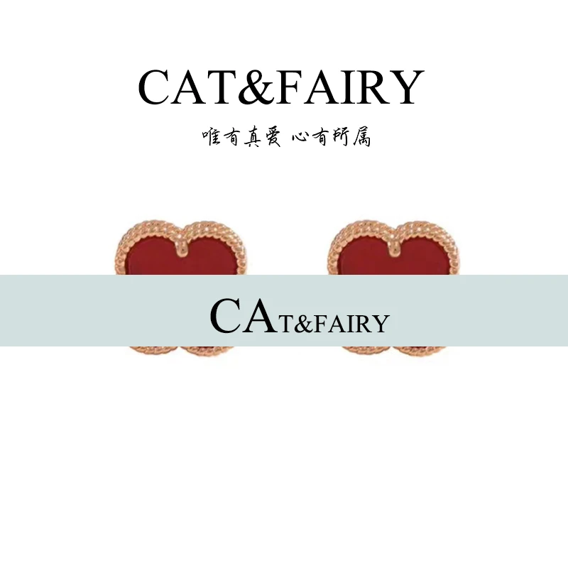 合金耳饰 1301·CAT&FAIRY高级感新款幸运草耳钉