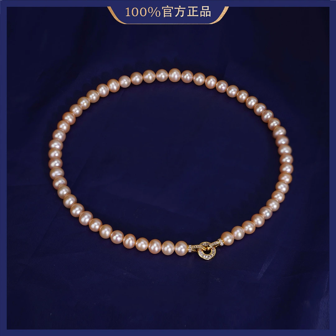 7-8mm望舒A158 无核S925银淡水珍珠项链强光微瑕简约百搭