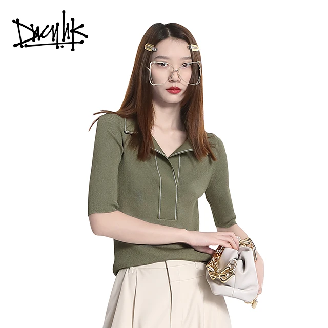 DNCYPolo领针织衫毛衣显瘦时尚套头连帽夏季DA33104085