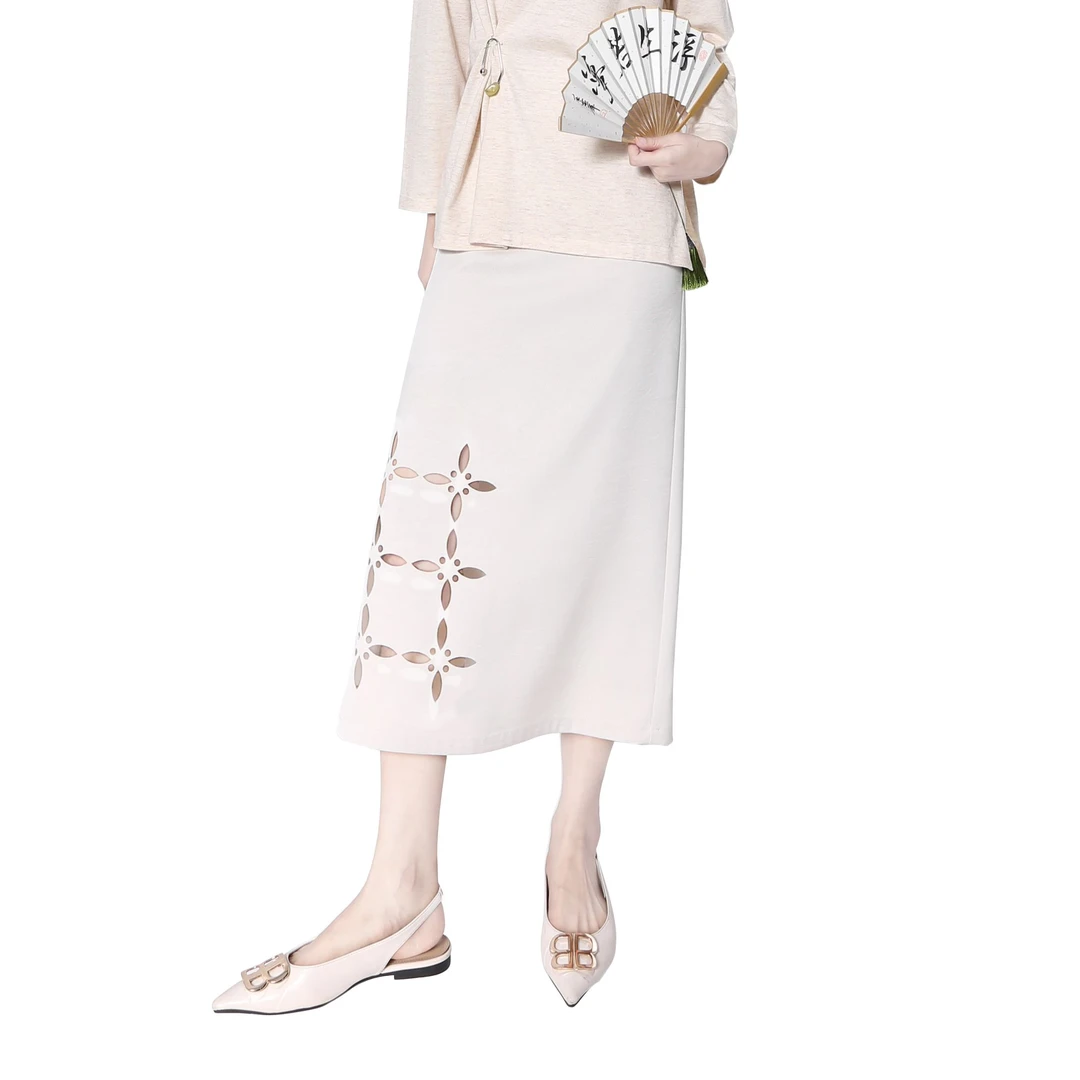 DNCY162镂空烧花半裙DA31122272