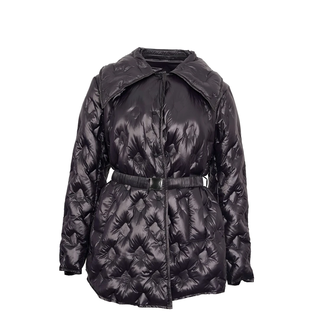 DNCY23冬云朵压花轻薄羽绒女款时尚休闲女士黑色连帽DA34109266