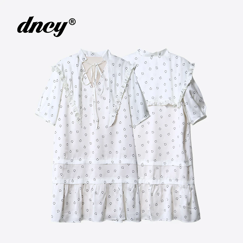 DNCY644笑脸翻领连衣裙DA22130213