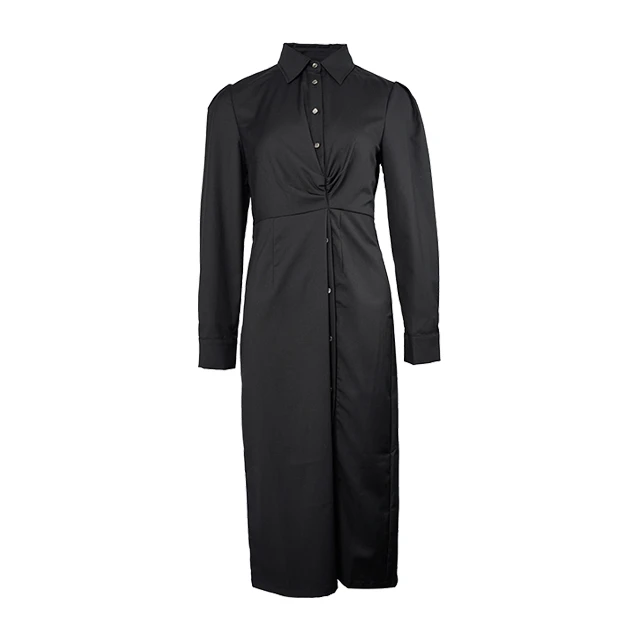 DNCY738商场同款气质收褶连衣裙:DA23330179