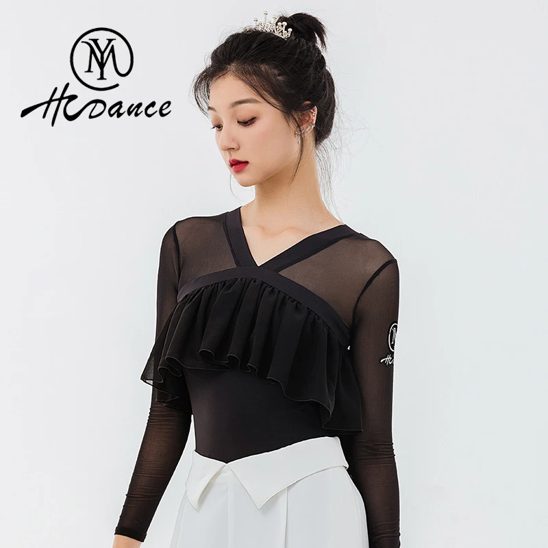 HCdance&MYY联名系列 摩登舞服 女成人时尚摩登舞上装  HY1002