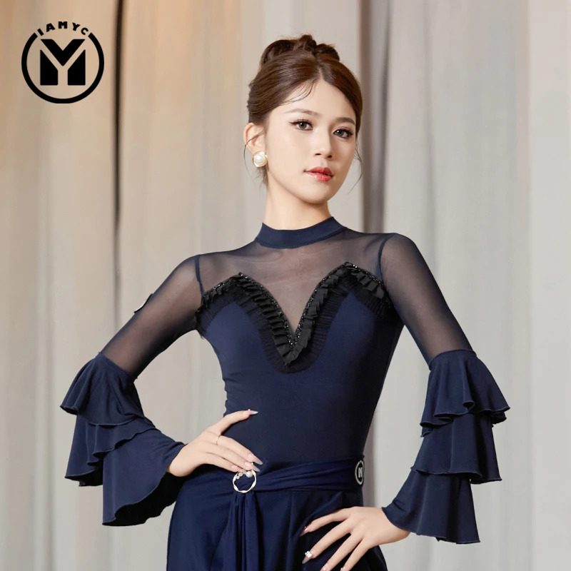 IAMYC秋冬新款摩登舞服上衣小性感连体衣 B10059