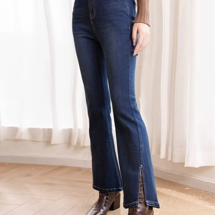 【金拐子专属】4773牛仔裤 香影微喇牛仔裤女高腰2023秋冬新款