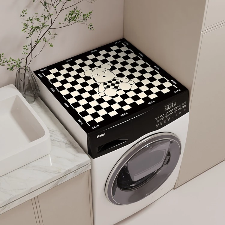 潮牌滚筒全自动洗衣机防尘套罩微波炉硅藻泥冰箱盖布防水床头柜垫