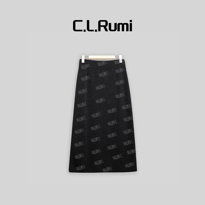 【燕子福利】伏尔加新款纯色羊毛复古显瘦日常百搭通勤半身裙4015bq