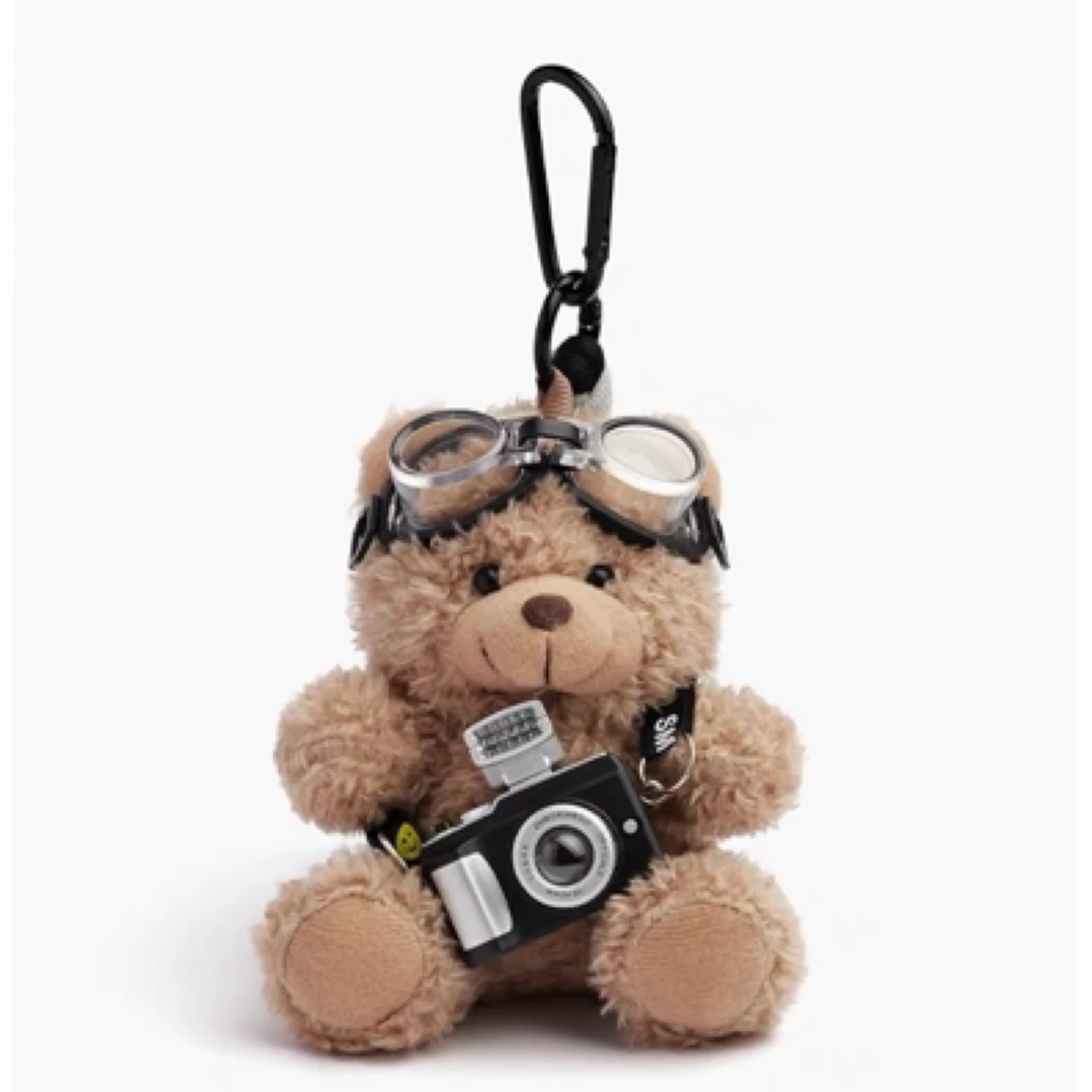 【新疆包邮】相机小熊玩偶包包挂件手机挂件钥匙挂件