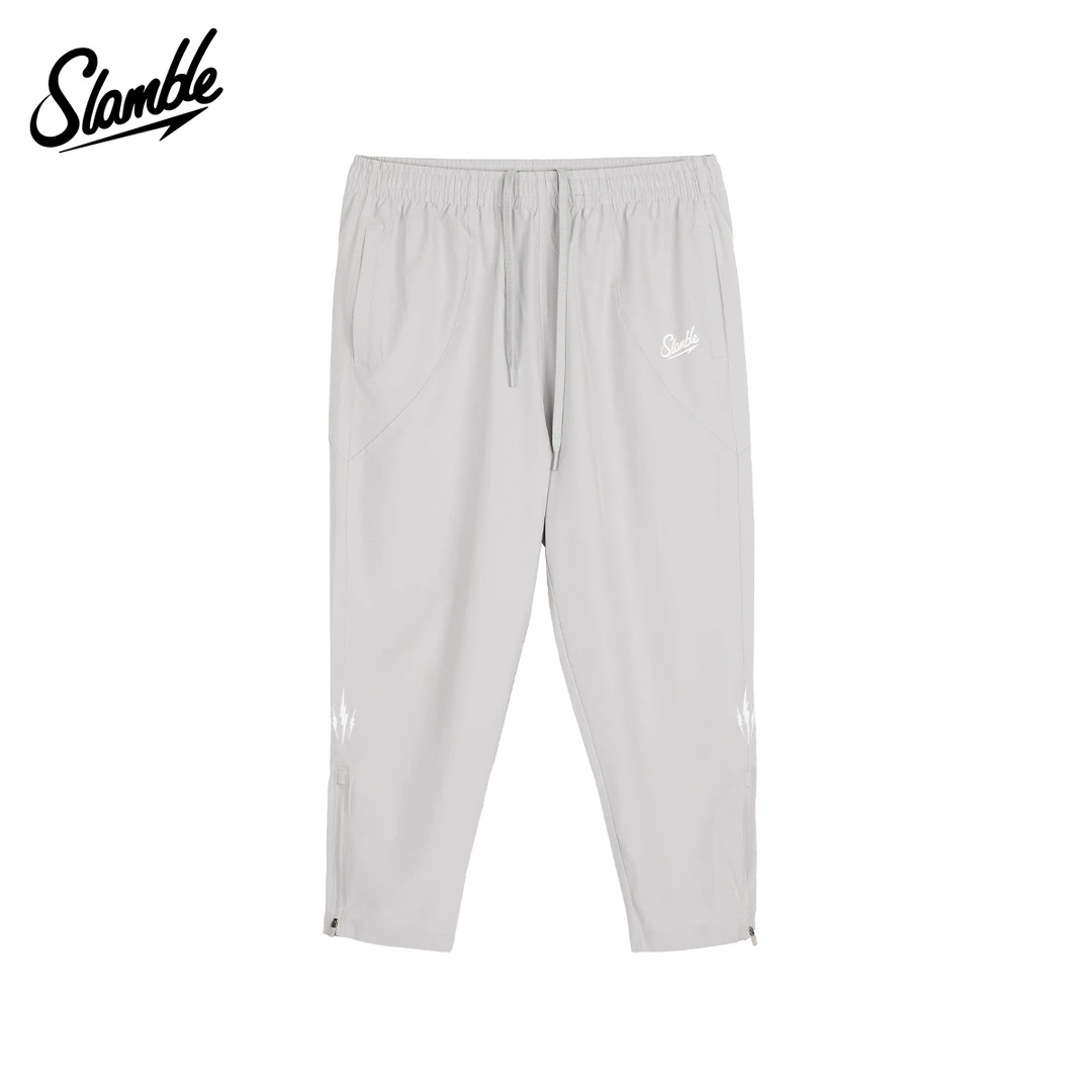 SLAMBLE新款拉链梭织九分裤运动篮球训练速干运动裤长裤薄款春夏