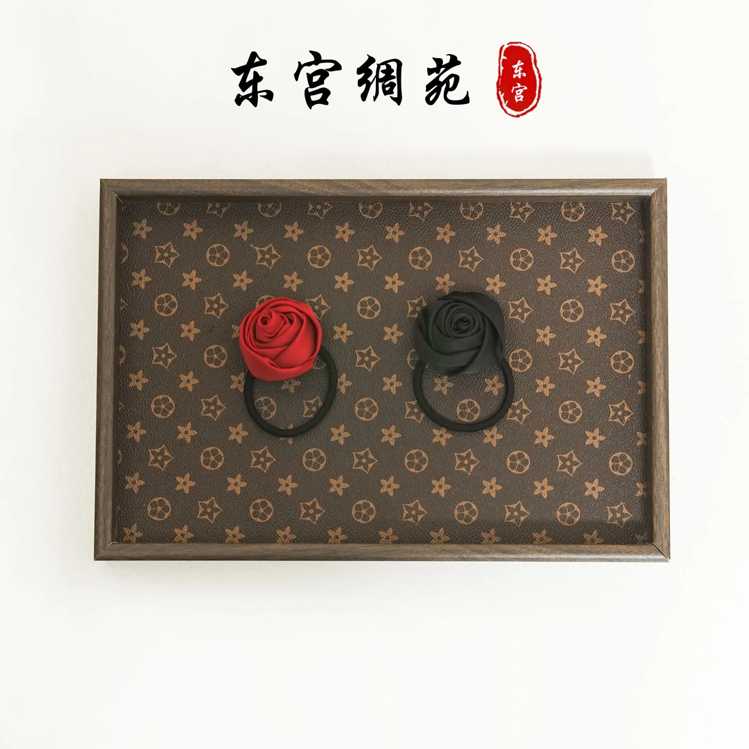 【长乐绸苑】新中式玫瑰发圈（C0118）