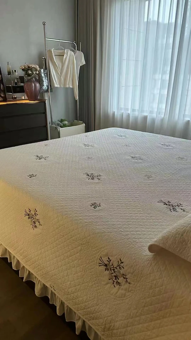 工艺款床盖～淑女屋三件套绗缝