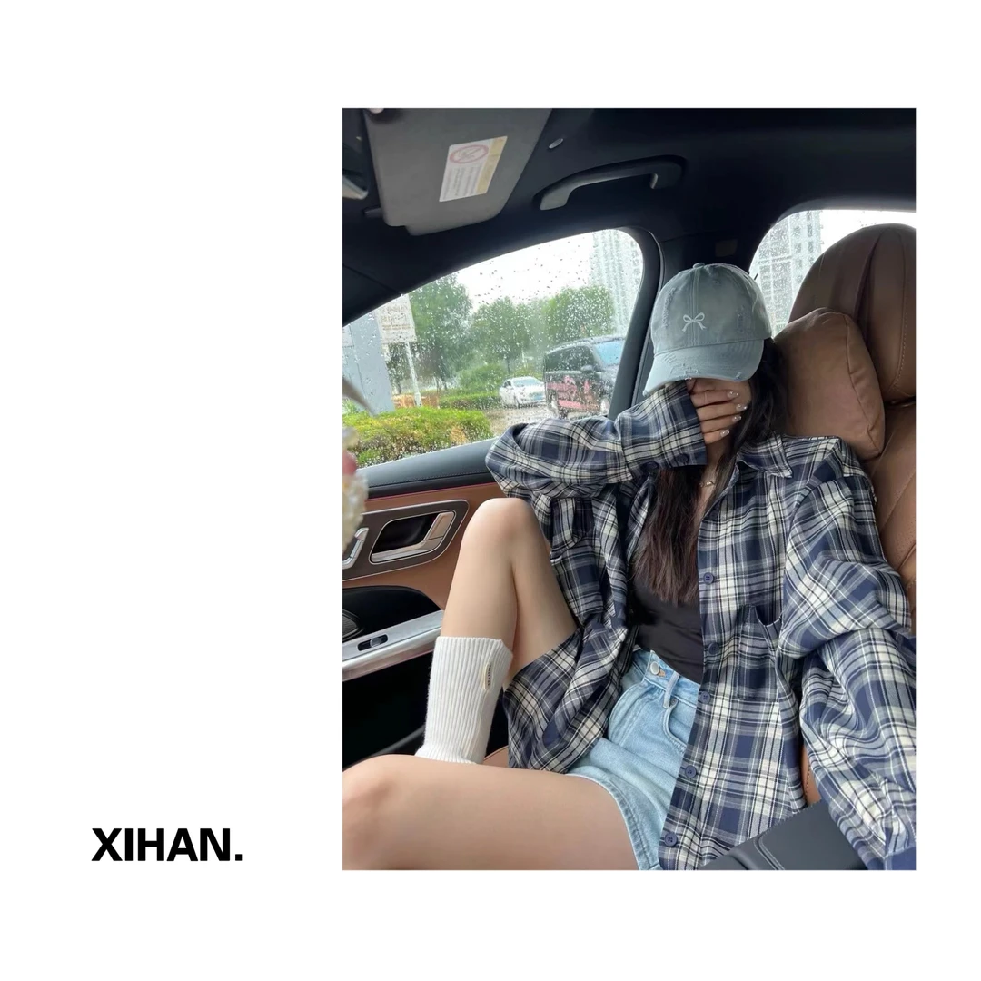 9310#格子衬衫 韩系小众宽松版