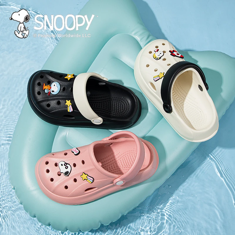 史努比童鞋儿童拖鞋夏季新款中小童家居休闲防滑耐磨包头凉拖鞋女
