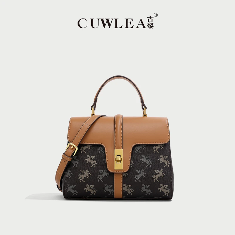 【CUWLEA/古黎】独角兽图案2023年单肩斜挎手提包GL-2625送丝巾