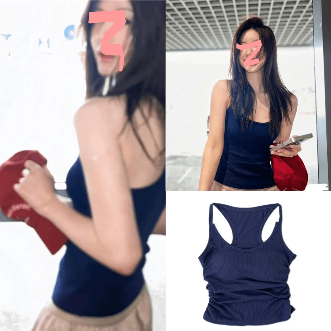 美式辣妹小吊带背心女夏季2024新款内搭外穿性感修身显瘦短上衣