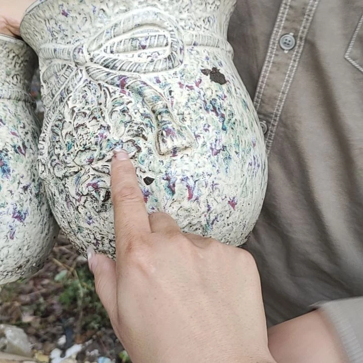 红陶20CM（含）-50CM（不含）瑕疵17+20两个