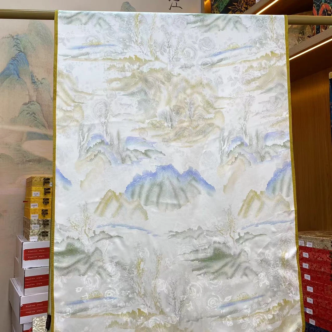 【 山间意】70*180重锻老料香云高货重磅国风提花高端百搭丝巾