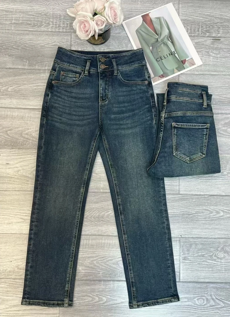 （小雨推荐）2024年新款秋冬季百搭时尚休闲牛仔裤直筒裤