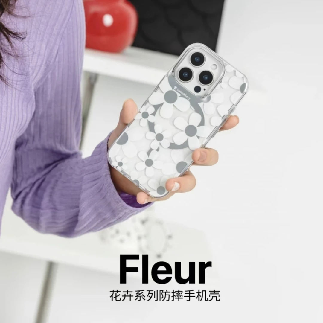 SwitchEasy【iPhone 16 系列】花朵磁吸立体印刷防摔保护壳