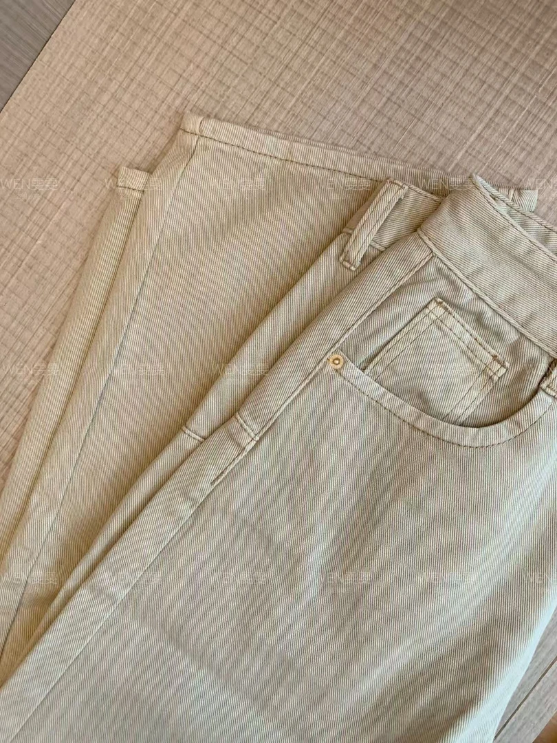 WEN 老粉认可度自制高腰百搭休闲微弯刀牛仔裤WWK0249