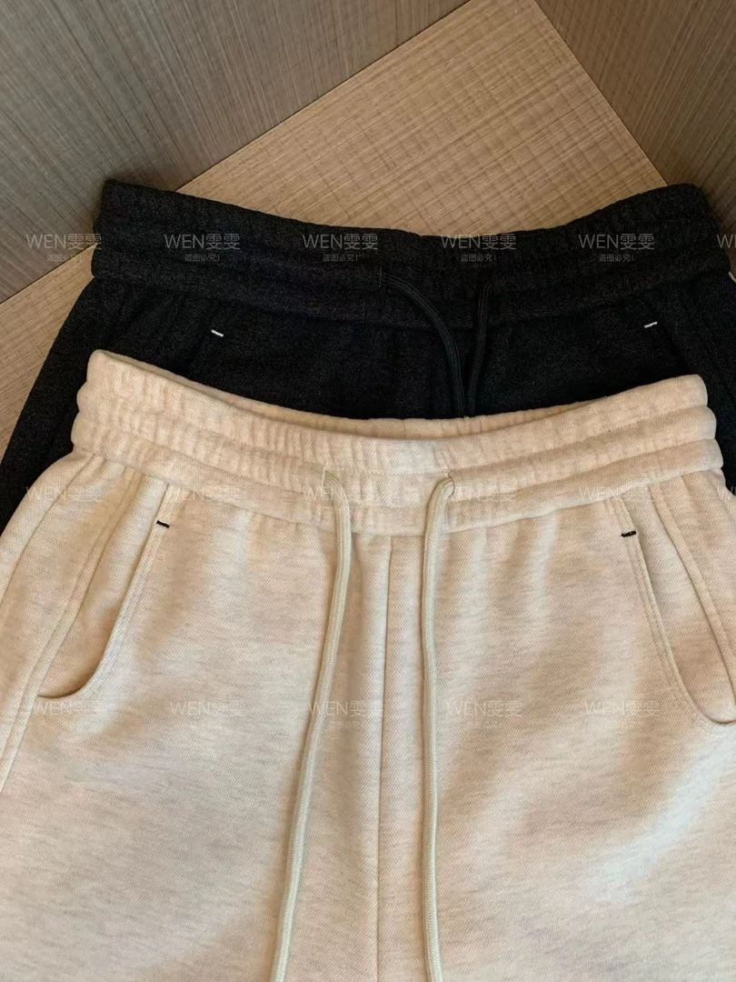 【WEN轻奢】2024秋季新款时尚百搭松紧腰抽绳休闲长裤WWK0264