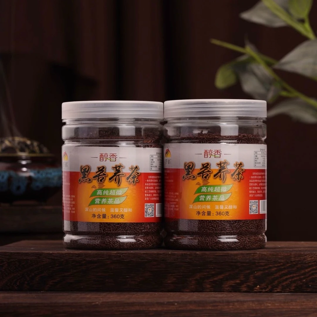黔鹤贵州威宁特产黔鹤黑苦荞茶净含量 360克瓶装醇香营养黑苦荞茶