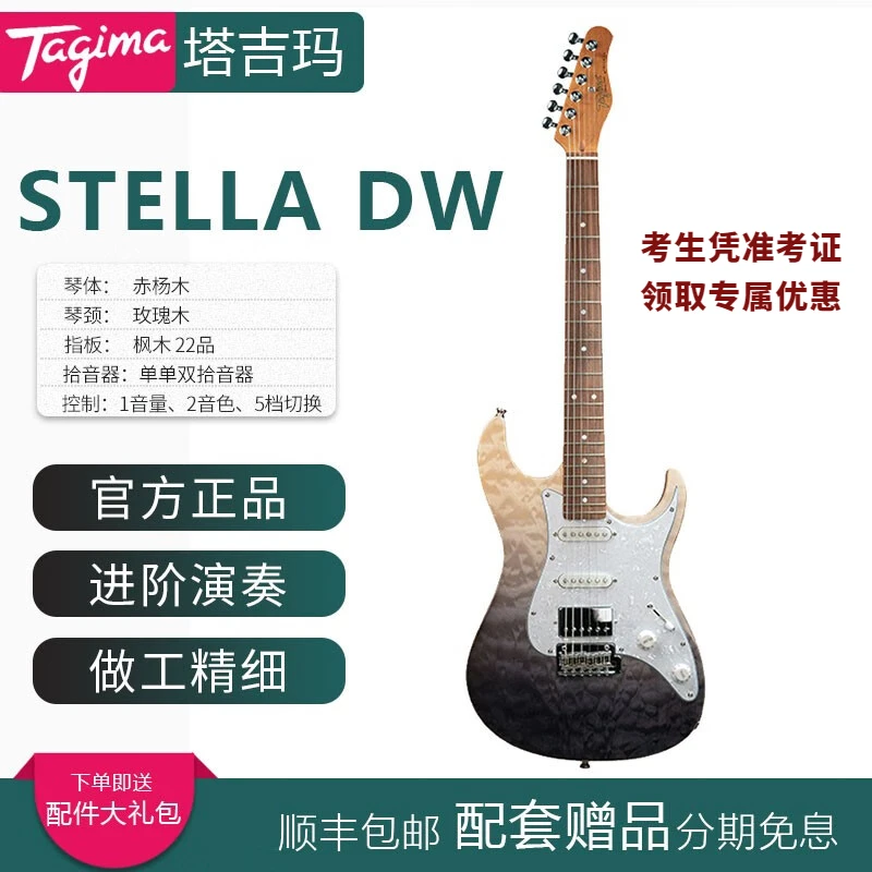 Tagima塔吉玛电吉他Stella DW/CN经典系列斯特拉专业进阶音乐