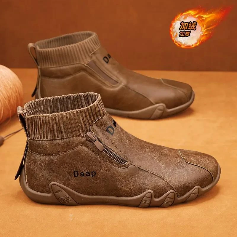 正品季回力休闲时尚鞋男冬季加绒加厚保暖棉鞋时尚通勤鞋子男款潮