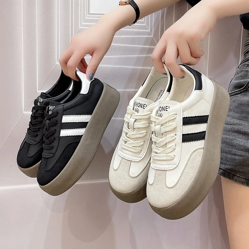 35-44码 大码女鞋阿甘鞋女春秋运动休闲板鞋厚底百搭小白德训鞋子