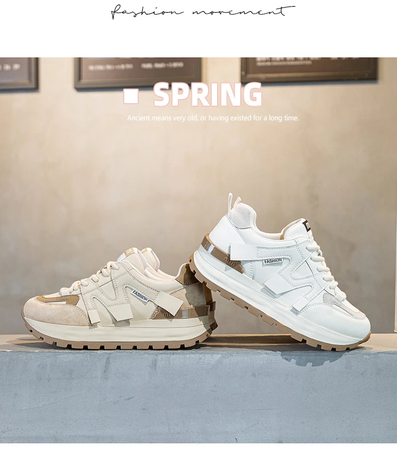 大码女鞋41-43真皮超火阿甘鞋女2024春秋新款软底休闲运动老爹鞋