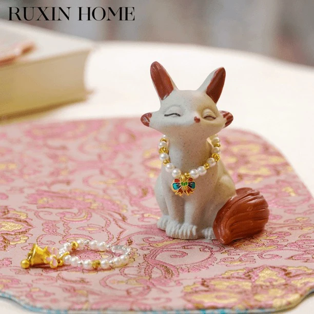 RELAX HOME 宜兴紫砂狐狸小茶宠 手工艺品