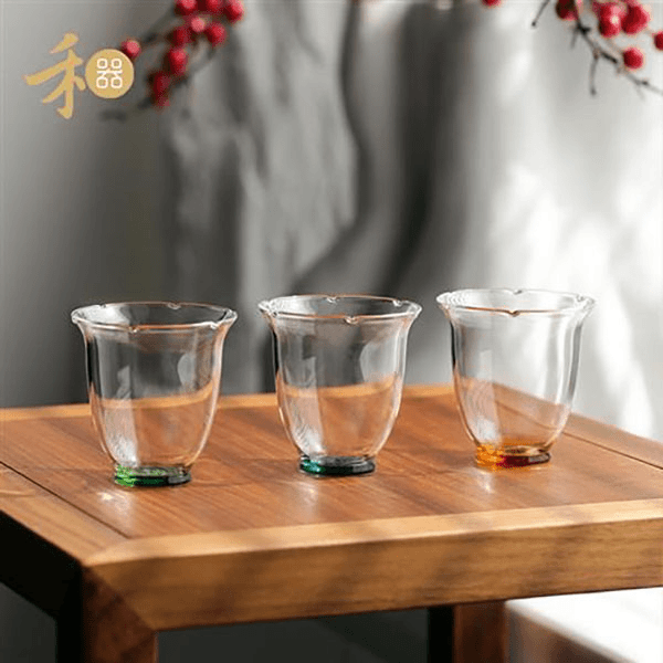 禾器卿妍杯凝香杯品茗杯主人杯玻璃高端幻彩手工茶杯透明家用耐热