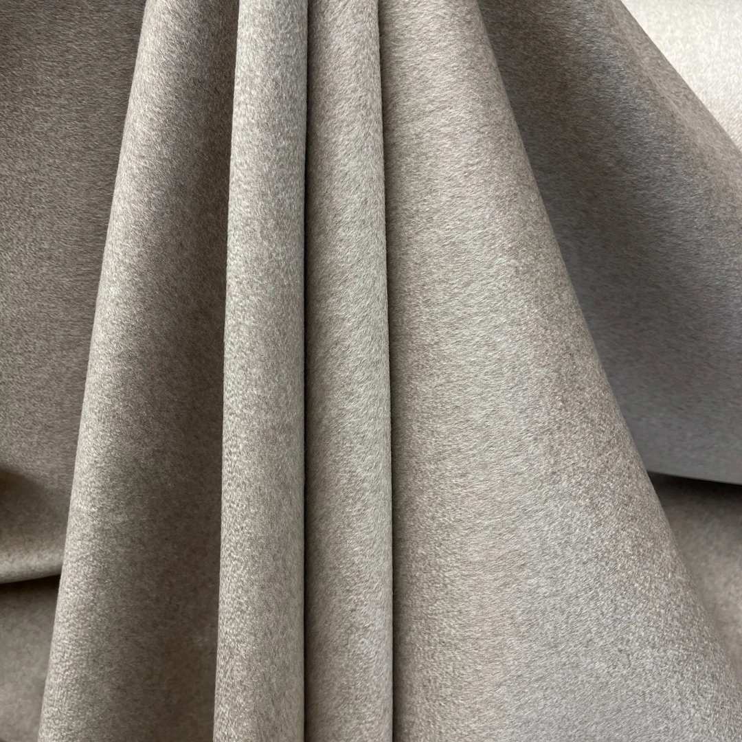 100%山羊绒双面面料大衣裤子西装面料  混色系（定制款 不退换）