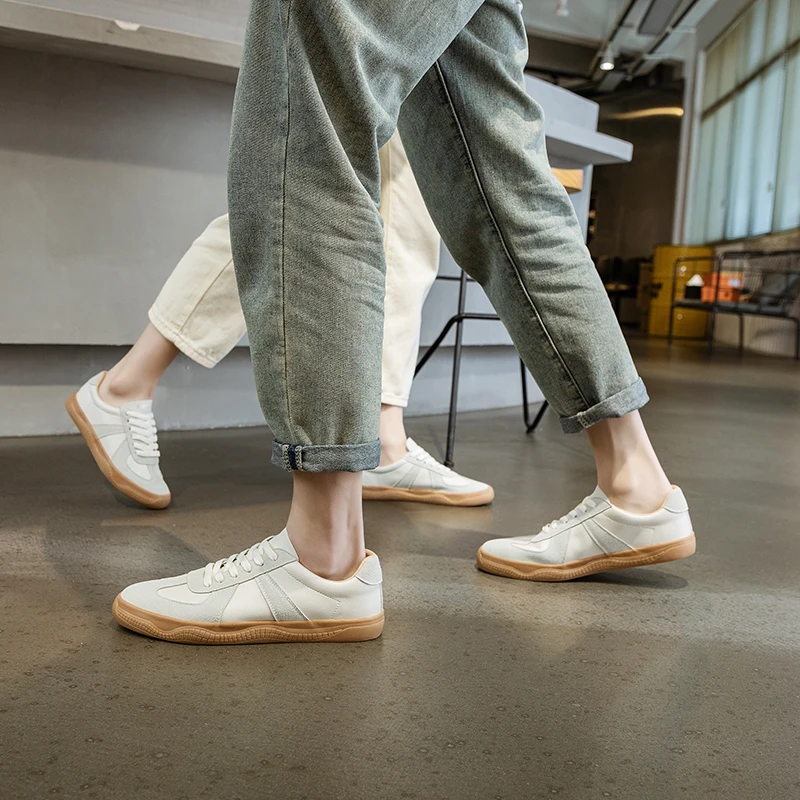 复古德训鞋板鞋情侣款软底潮流休闲百搭小白鞋fc-019