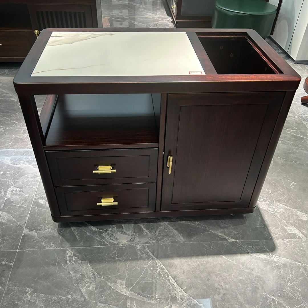 新中式实木茶水柜全家用酒店会所国潮风储物柜简约烧水客厅收纳柜