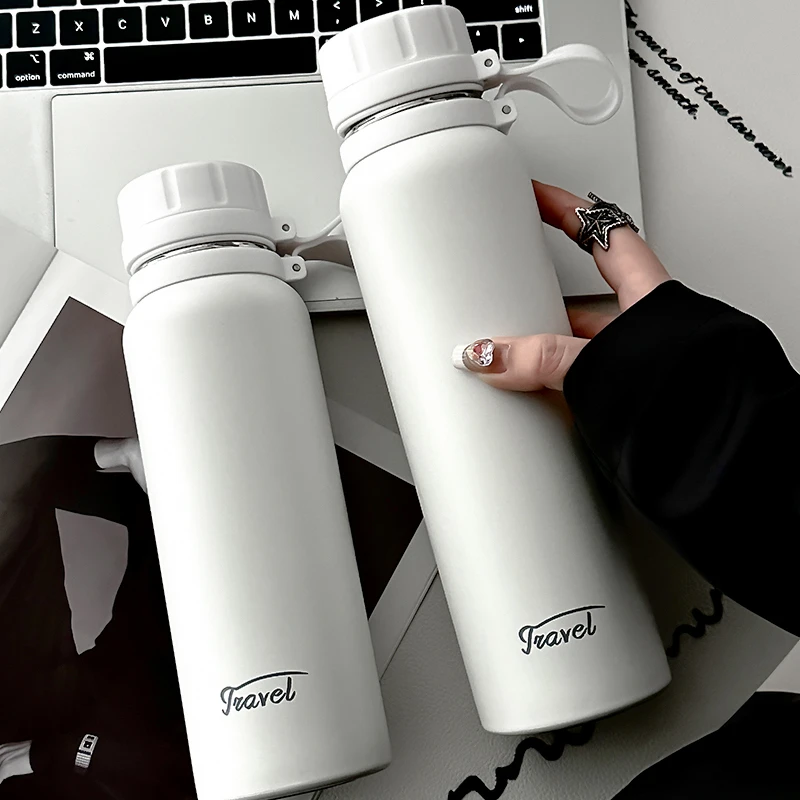 大容量水杯女新款2024高颜值不锈钢保温杯成人办公情侣便携随行杯