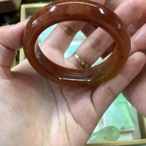 蛇纹石玉手镯51+线未镶嵌小*壇