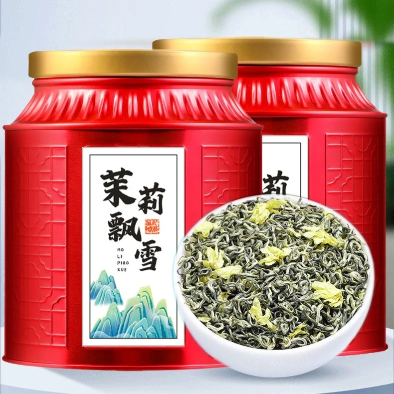 2025新茶春茶茶叶特级雪芽茉莉飘雪茉莉花茶正宗正品浓香罐装500g