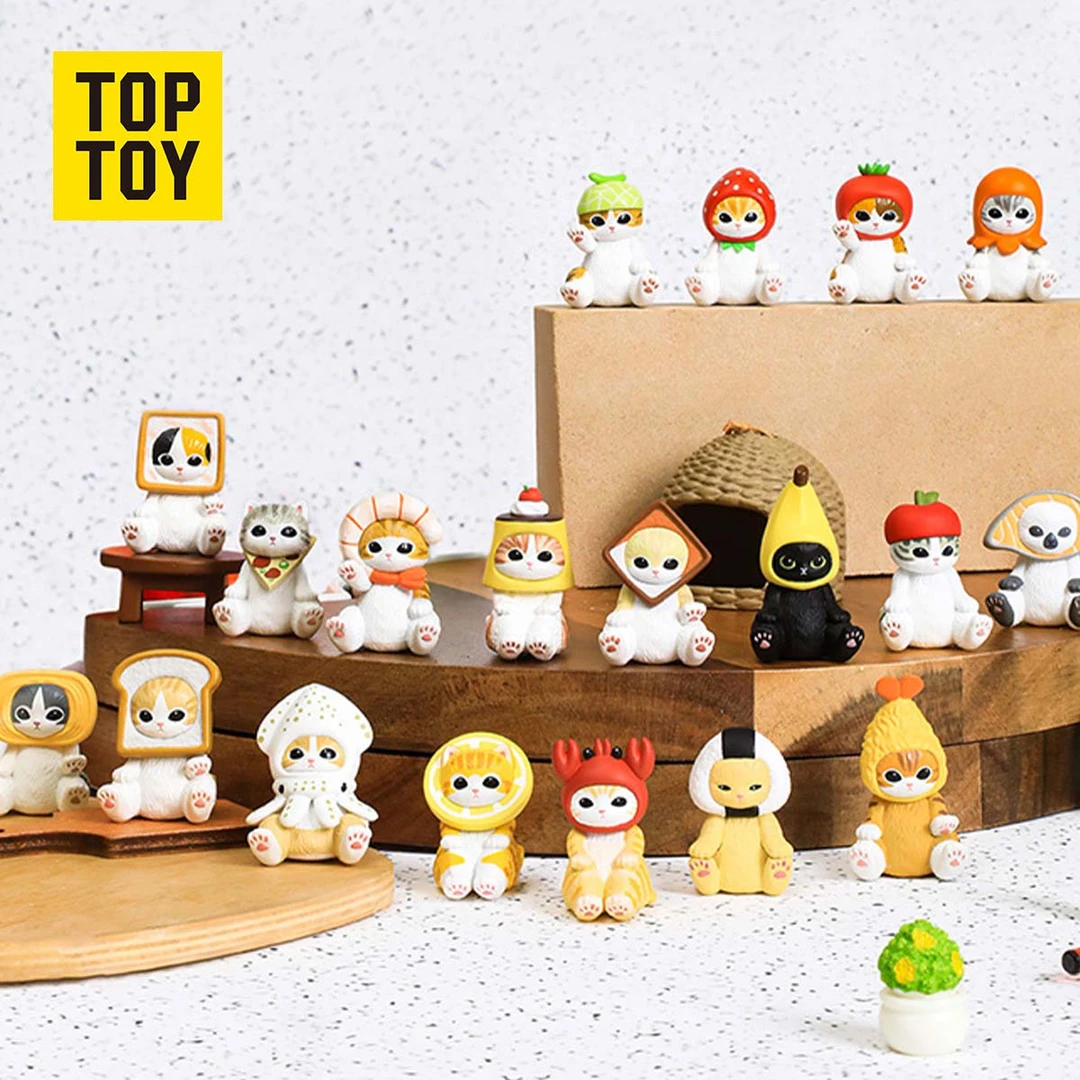 TOPTOY猫福珊迪Q萌公仔盲袋-不想当猫咪第“饿”弹生日礼物儿童玩具