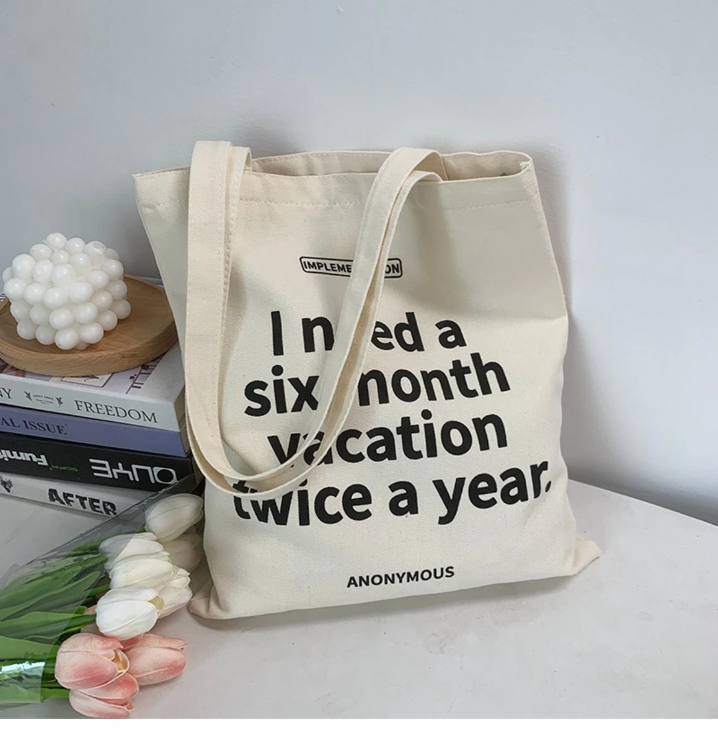 时尚休闲百搭ins单肩包帆布包小众大学生环保学院通勤上班族网红