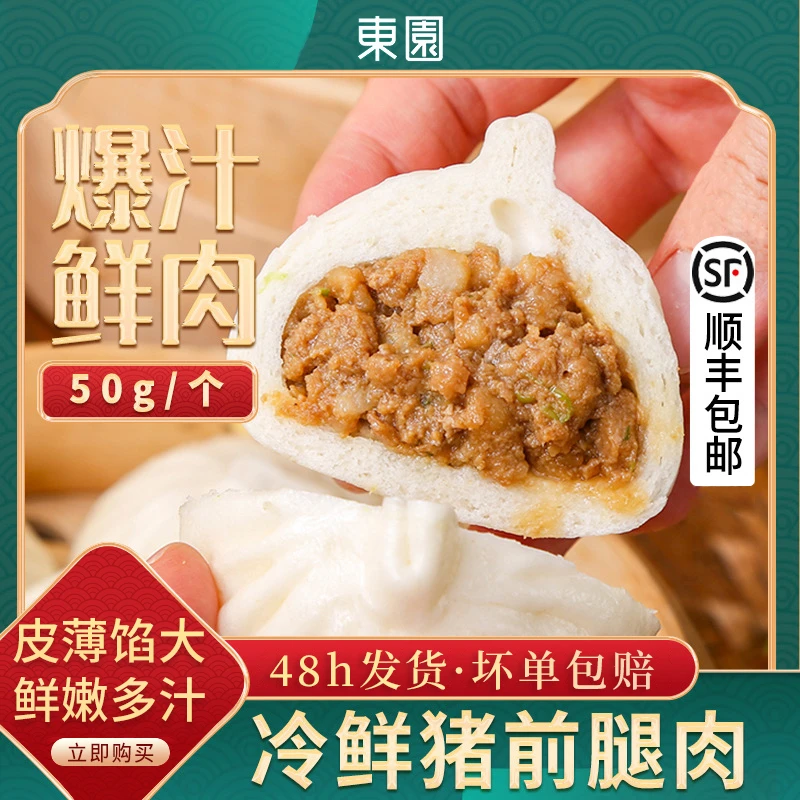 东园扬州鲜肉包懒人早餐速食冷冻半成品鲜香早餐扬州早茶食品