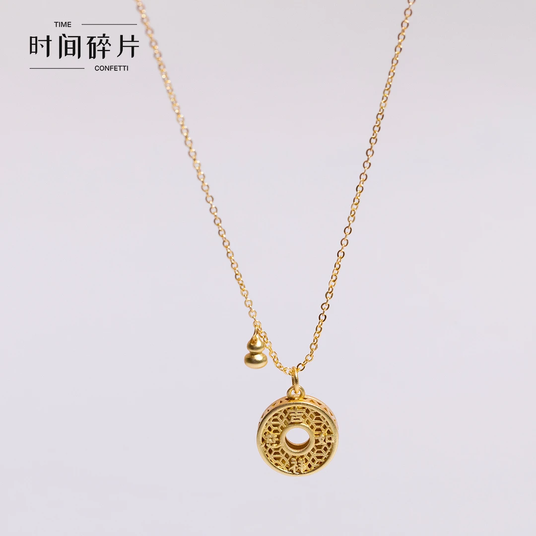 铜合金项链 【孙二娘】古法传承高级感圆环吊坠项链TC 7180