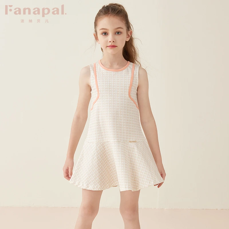 法纳贝儿女童裙子夏2024新款童装女宝宝洋气连衣裙FL1218123