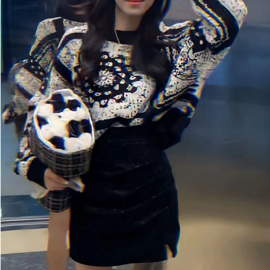 港风复古毛衣女秋冬新款2025慵懒宽松洋气小众套头针织衫短款上衣