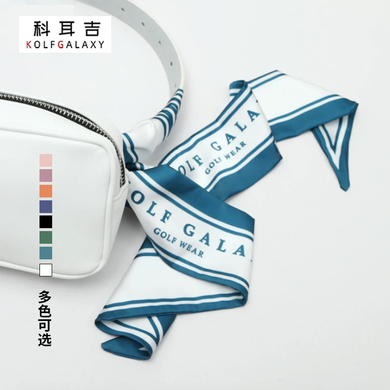 科尔吉高尔夫长条丝巾运动扎头发绑包白色绑发丝长款装饰系带