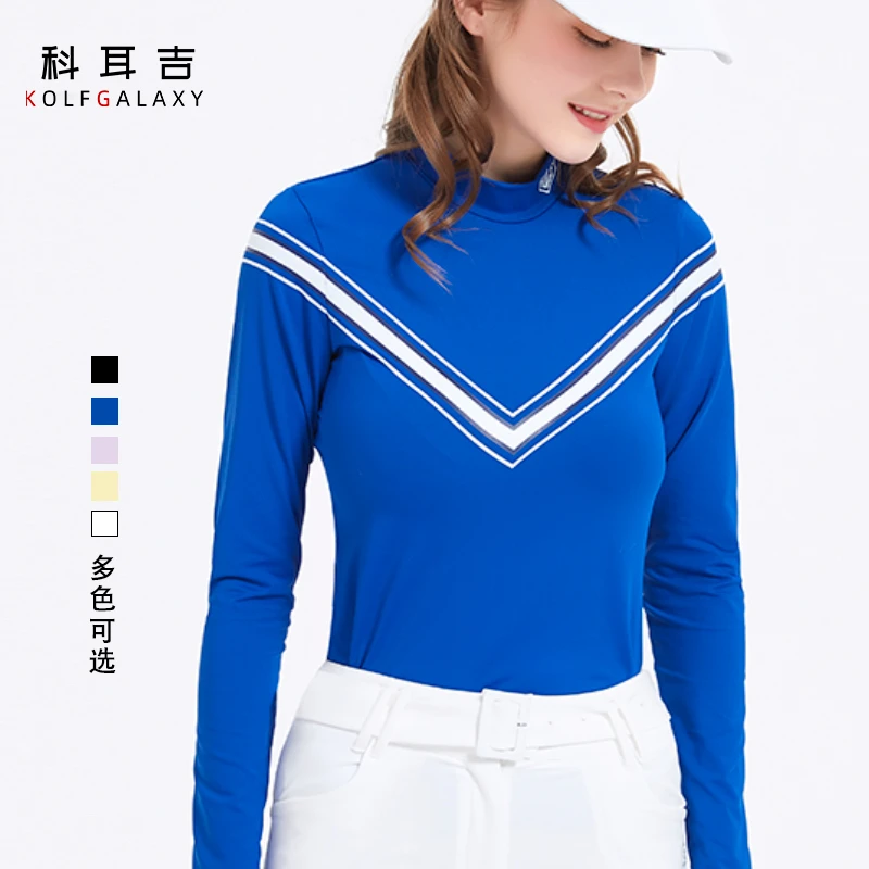 科耳吉高尔夫服装女春夏秋季运动高弹t恤打底速干长袖衣服女装