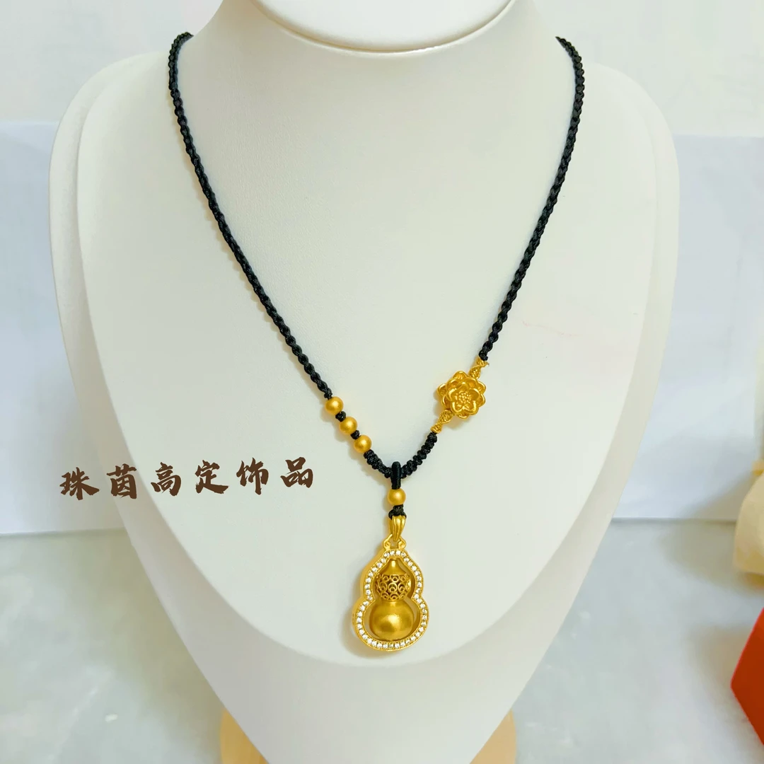铜合金布艺吊坠 非金属布艺项链【点钻葫芦】